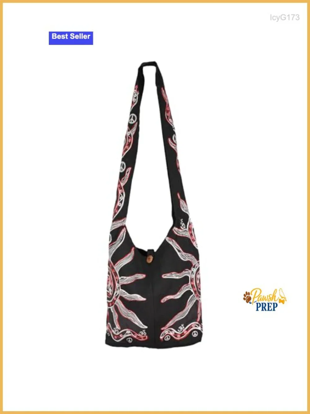 Boho Hobo Crossbody Bag for Women - Large Cotton Handmade Purse